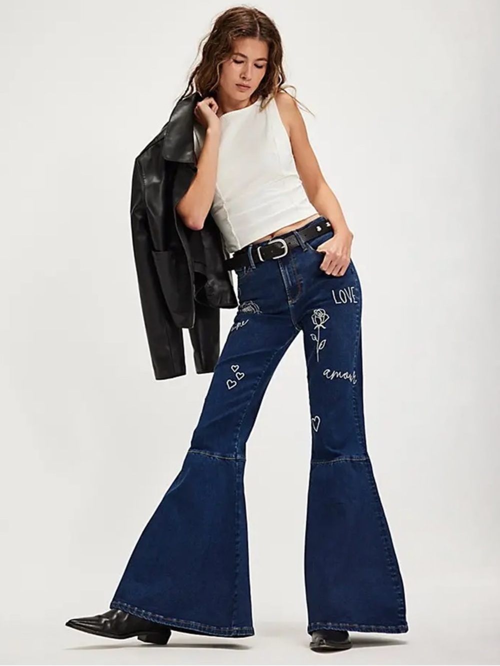 NWT - Free People - Driftwood - Mara High-rise Flare Jeans